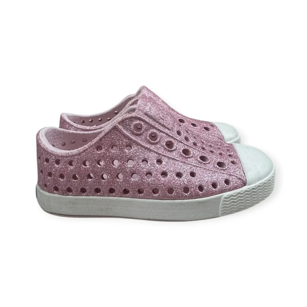 Native Glitter Pink Slip‎ On Shoes Toddler Size C4